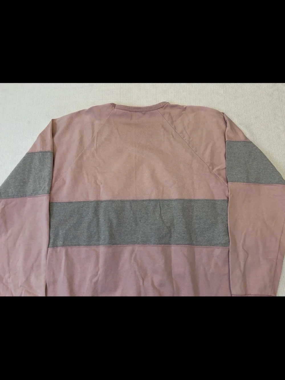 Vintage 90’s J.Crew Sweatshirt Women’s Medium Pink Gray Cotton Crewneck USA